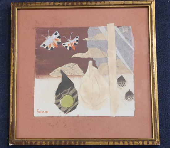 § Mary Fedden (1915-2012) Butterflies 5.5 x 6in.